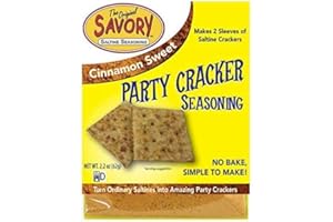 SAVORY FINE FOODS Savory Saltine Seasoning Bundle, 2.2 Ounce, Cinnamon Toast (Sweet), 2 Pack plus 2 Large Double Sealed Zip Lock Bags