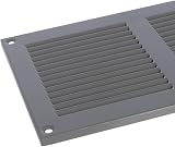 EUROPLAST 300x150mm Grey Metal Air Vent Grille Cover with Insect Mesh view 4