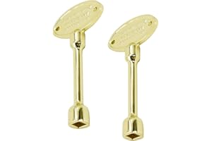 Himaweek 2 Pieces Universal Gas Valve Key Fireplace Key 3 Inches for Gas Fire Pits Replacement Gas Key for Outdoor Gas Fireplace Fits Both 1/2" and 3/4" Turn Ball Valve (Gold)