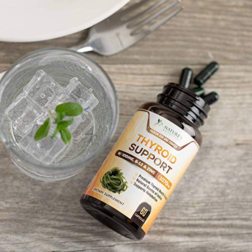 Thyroid Support Supplement with Iodine, Selenium and Zinc Natural