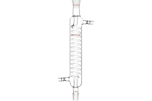 stonylab Glass Graham Condenser with 19/22 Joint 200 mm Jacket Length Lab Borosilicate Glass Condenser
