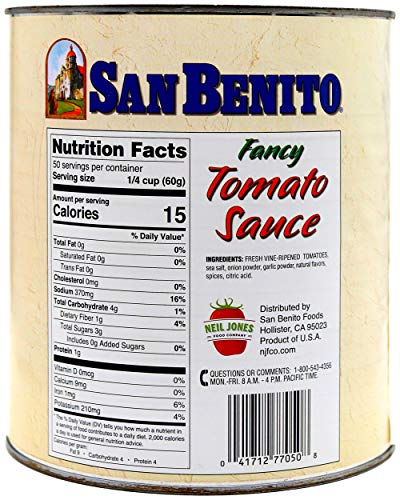 San Benito, Fancy Tomato Sauce, (Packed in Season from Fresh Vine