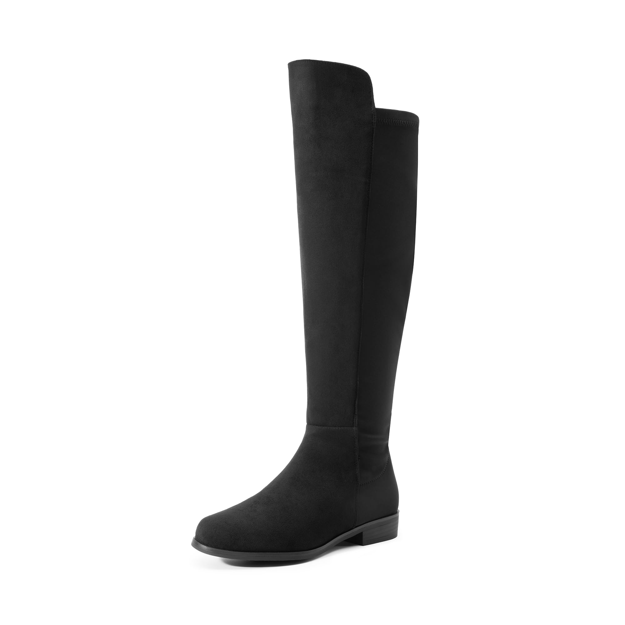 Photo 1 of (women's 11) DREAM PAIRS Women's Knee-High Boots Comfortable Flat Low Heel Round Toe Stretchy Suede Slouch Boots