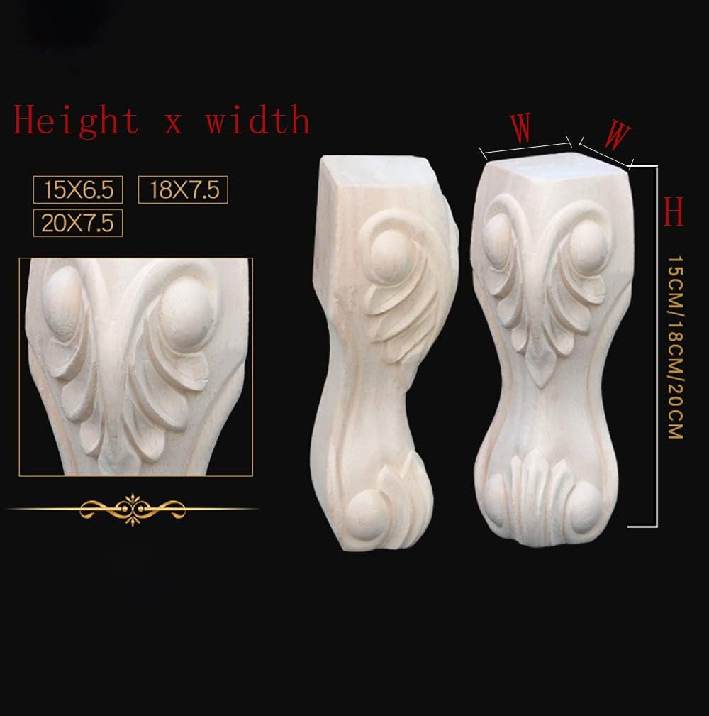 YTLJJ Patas para Muebles Madera Pata Pie De Muebles Tallados De Madera