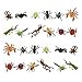Fun Central (AZ917) 2packs of 12pc 2 Inch Mini Insect Bug Figures, Bug Toys, Small Plastic Insects, Insects and Bugs, Toys for Kids, Educational Toys - for Birthday, Christmas, Halloween, Party Favors