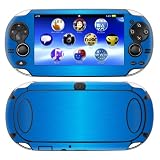 Decalrus - PlayStation PSP Vita LITE BLUE Texture Brushed Aluminum skin skins decal for case cover wrap BApspvitaLiteBlue