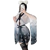 Temptshow Female Japanese sexy kimono costume geisha bathrobe anime cosplay nightgown