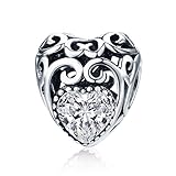 BAMOER 925 Sterling Silver Murano Glass Bead Charms Fit Bracelet