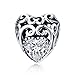 BAMOER 925 Sterling Silver Murano Glass Bead Charms Fit Bracelet