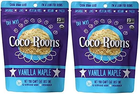 Wonderfully Raw - Organic Coco-Roons - Vanilla Maple Flavor- 6.2 Ounces (Pack of 2)