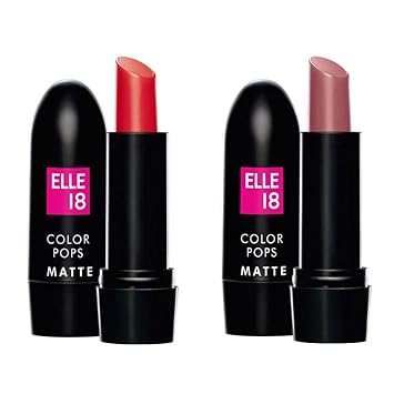 Elle 18 Combo of Color Pop Matte Lip Color (Selfie Red and Mauve Dat, 4.3 g)