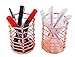 PAG Pencil Holder for Desk, 2 Pack Desktop Pen Cup, Office Supplies Rose Gold Desk Organizers and Accessories Organization, Makeup Brush Holder, Copper