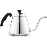 Fino Pour Over Gooseneck Coffee Kettle, 18/8 Stainless Steel, 6-Cup, 1L Capacity