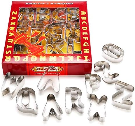 高さ3 2インチの文字の数字ビスケットクッキー抜き型セット ケーキゼリーフォンダンスタンプ押印エンボッサー 大きな数字セット