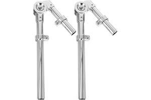 IBASENICE 1 Pair Double Tom Drum Stand Bracket Adjustable Height Stable Mount Percussion Instruments Drum Rack Tom Drums