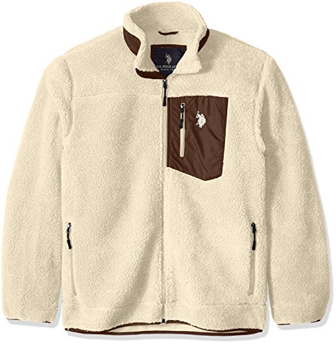 U.s. polo assn. men s faux sherpa jacket, oatmeal, medi…