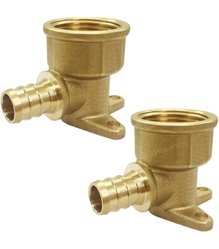 10 PIECES XFITTING 1/2 PROPEX X 1/2 FEMALE NPT DROP EAR ELBOW, EXPANSION F1960, PEX A, LEAD FREE BRASS, FOR UPONOR (WIRSBO) SIOUX CHIEF