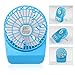 D-FantiX 3-inch Small Portable Fan 4 Speeds Rechargeable USB Desk Fan Personal Fan Mini Handheld Fan Battery Operated / USB Powered for Travel, Home and Office (Blue)