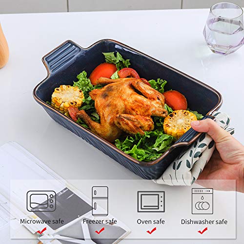 KOOV Bakeware Set, Ceramic Baking Dish Set, Rectangular Casserole Dish