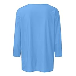 3/4 Sleeve Blouse for Women Casual Summer Womens