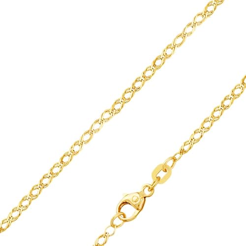 Halskette Goldkette für Damen und Herren ohne Anhänger - 333-er Echtgold - Halskette Necklace Choker 50 cm 2 mm mehrreihige G