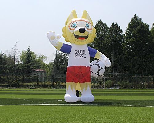 JYNselling Inflatable Football Soccer Mascot of 2018 FIFA World Cup Russia + Free Blower (2m, 110V USA plug)