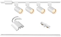 Hiiglxii 4-Light LED Track Lighting Kit with 3.3FT