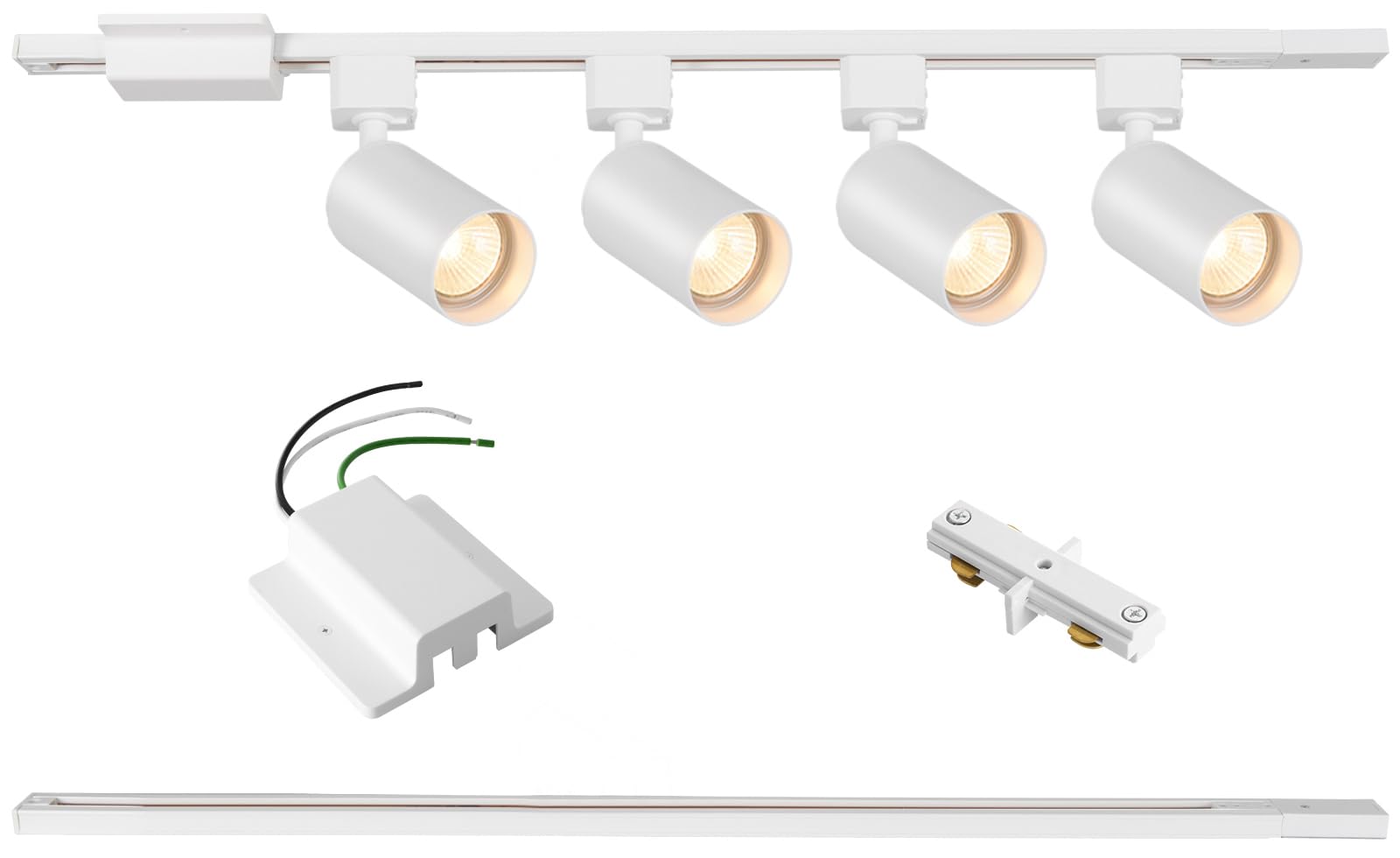 Hiiglxii 4-Light LED Track Lighting Kit with 3.3FT