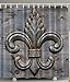 Ambesonne Fleur De Lis Shower Curtain, Lily on Weathered Old Wooden Planks Historical Theme Image, Cloth Fabric Bathroom Decor Set with Hooks, 69