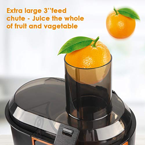 Juicer Extractor Picberm Wide Mouth Juicer Machines, 3 Speed Centrifugal Juicer for Fruit and Vegetable, Powerful Juicer with Plus Pulse Function, 800W/2000RPM, Easy to Clean & BPA Free, Black