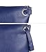 Aladin Oversized Clutch Bag Purse, Womens Large leather Evening Wristlet Handbag (Dark Blue)