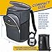 Black Camping Backpack Cooler – Fully Insulated Cooling Bag with 3 Zippered Compartments and 2 Mesh Pockets – 28 Can Capacity - by Outrav
