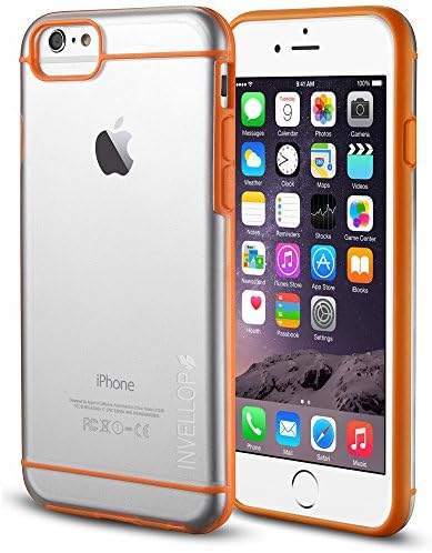 iPhone 6 PLUS case, INVELLOP ORANGE/CLEAR iPhone 6 PLUS Case [Prime Series] Scratch-Resistant Clear Slim Fit Cover with Shock Absorbent TPU Hybrid Bumper Protection iPhone 6 PLUS 5.5 Case (Orange/Clear)