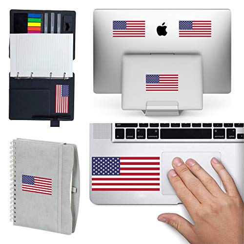 5 Pack USA American Flag Vinyl Decal Army Navy Tactical Military Country Weather-Resistant Bumper Stickers for Laptop, PC, Phone, Tablet (2"x4")