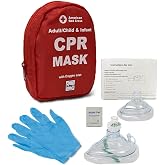 Adult/Child/Infant CPR Mask w/ O2 Inlet in American Red Cross Case