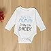 Gotd Newborn Infant Baby Boy Girl Long Sleeve Letter Print Romper Jumpsuit Clothes (3 Months, White)