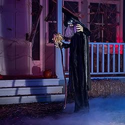 JOYIN 72" Halloween Animated Standing Talking Witch