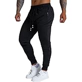 GM MGBOYGYM Mens Active Athletic Workout Jogger Sweatpants for Men with Zipper Pocket and Drawstring Size S-2XL