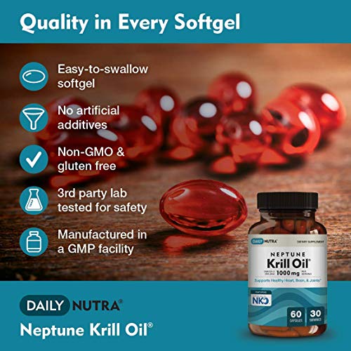 DailyNutra Neptune Krill Oil 1000mg Antarctic Krill Oil Omega3