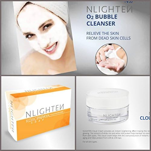 Best Seller Safe and Effective NWORLD NLIGHTEN 02 Bubble Cleanser 70g, Kojic Papaya Soap 135g, Cloud Cream 30g (3pcs/set) (Price inclusive of 20% VAT)