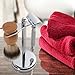 Deluxe Silver Razor and Brush Stand - Badger Shaving Brush - Chrome Finish - Rust Free and Unbreakable - By Utopia Care
