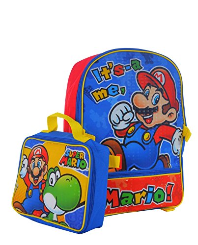 mario backpack and lunchbox