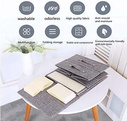 YINGGG Fabric Storage Box Storage Bins with Handle Drawer Organiser with Lid Folding Storage Bins Box Containers for Socks Underwear - Image 4
