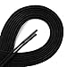OrthoStep Waxed Extra Thin Dress Round Black 30 inch Shoelaces 2 Pair Pack