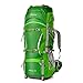MOUNTAINTOP 70L Internal Frame Hiking Backpack for Men Women with Rain Cover, 29.9 * 13 * 10.2in, Green