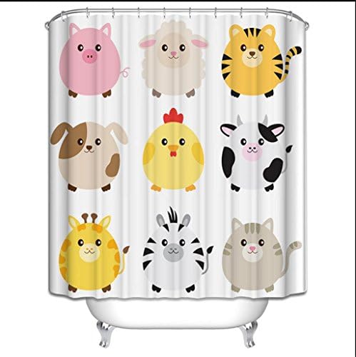 GYMNLJY Shower curtain Polyester Animal Printing Waterproof Thickened Bathroom Bathtub Partition Door curtain Curtains , 1 , 200180cm