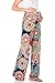My Bump Women's Maternity Casual Bohemian Damask Palazzo Pants W/Tummy Control