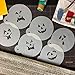 Designer Stencils Pumpkin Halloween Faces Cake Stencils, Beige/semi-transparent