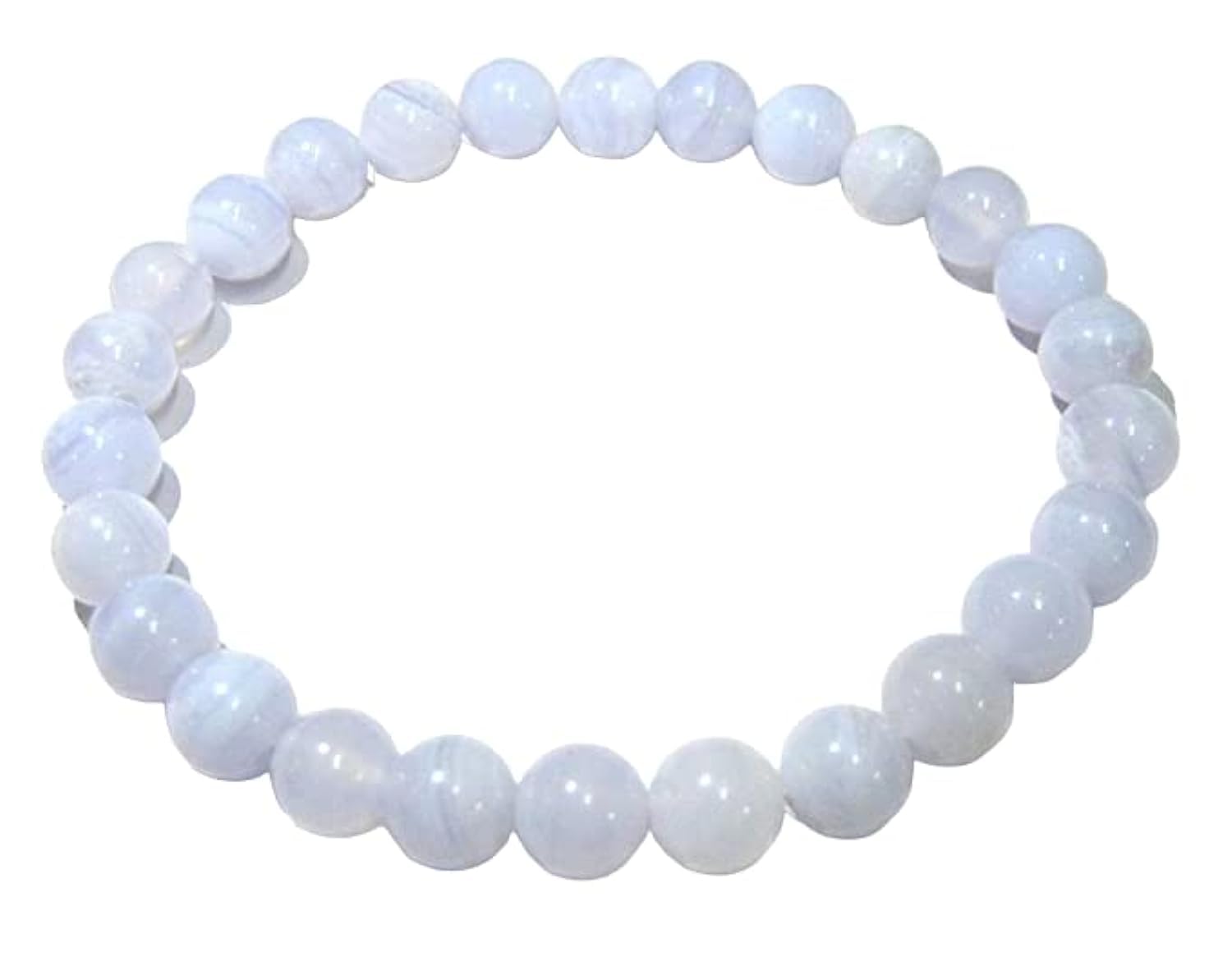 Blue Lace Agate Gemstone 7 Mm Beaded Round Bracelet crystal healing Fashion Gift Energy handcrafted accessory meditation wellness peace