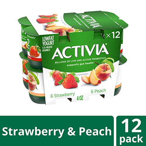 Dannon Activia Peach/Strawberry Lowfat Yogurt, 4 oz